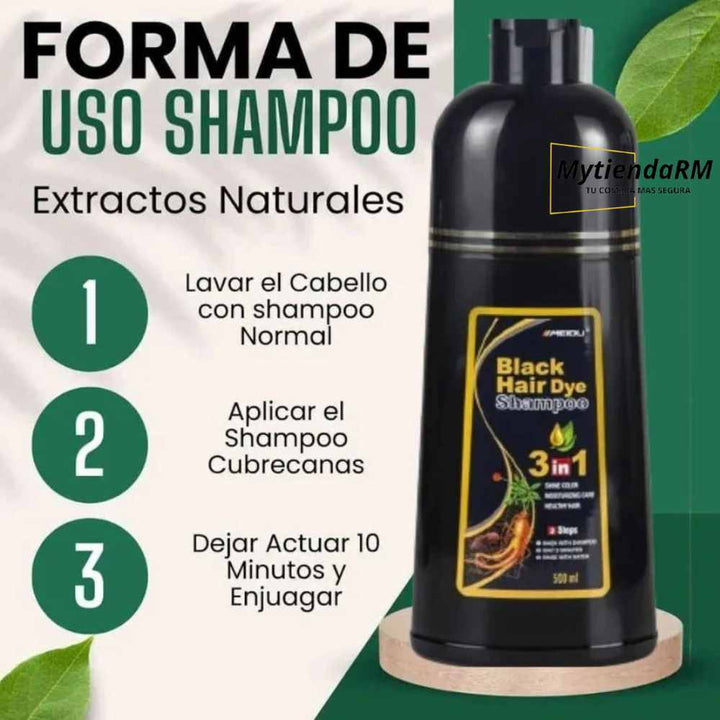 Shampoo 3 en 1 para tapar las canas