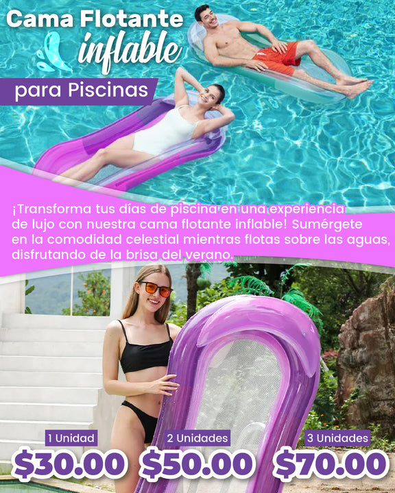 Cama flotante inflable para piscina