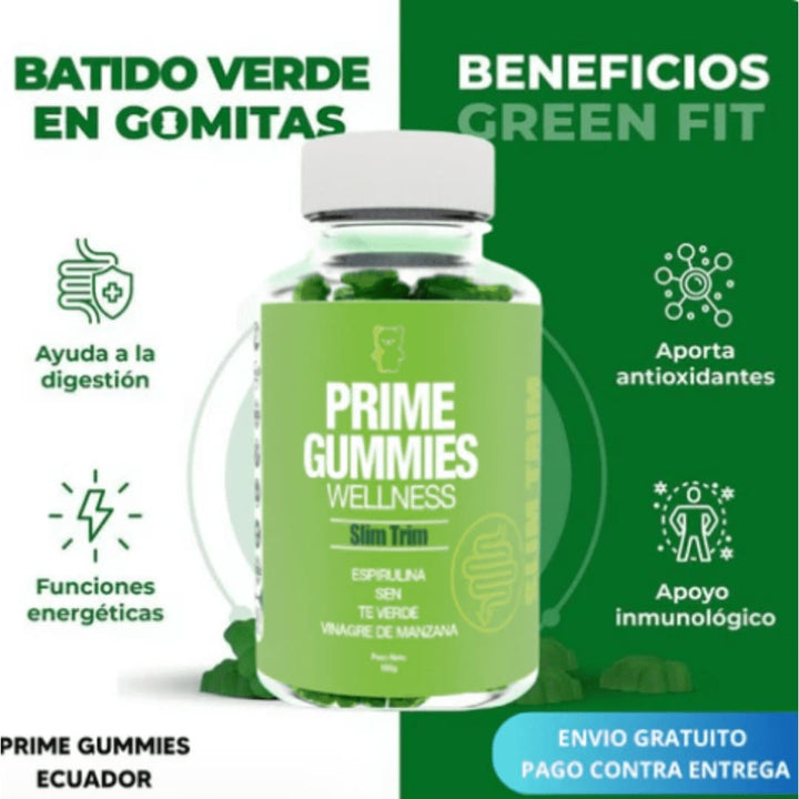 Prime Gummies  Las gomitas que cotienen Vinagre de Mazana, Sen y Esprirulina