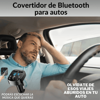 Covertidor de Bluetooth multifuncional para autos con puertos de carga USB